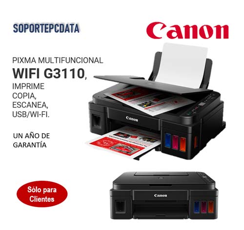 Impresora Canon Pixma G3110 / Multifuncional / Color / WiFi